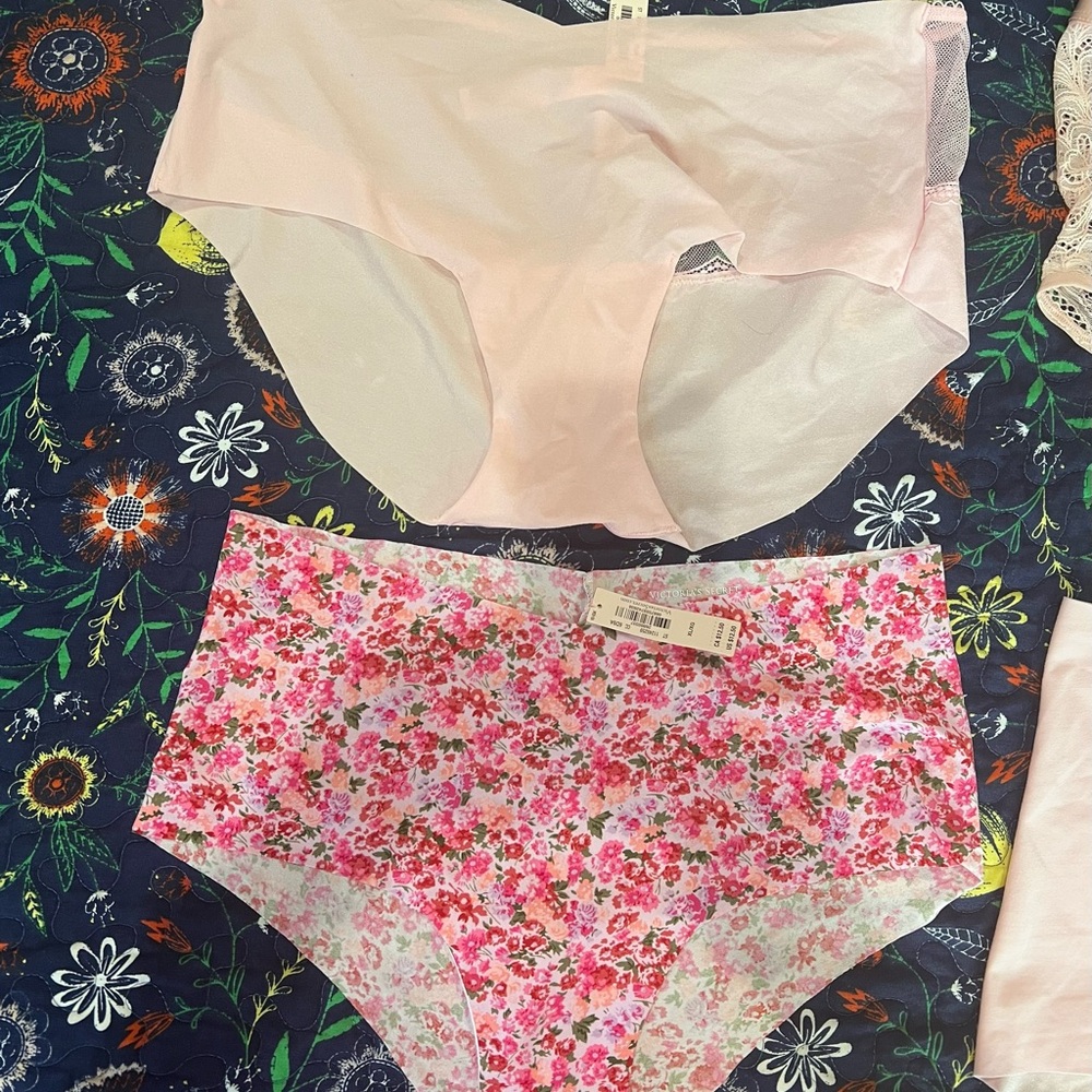 Victoria's Secret panties-2 pair-Pink and Floral